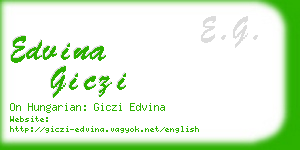 edvina giczi business card